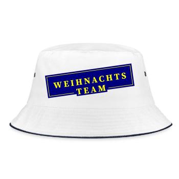 Weihnachts Team Weihnachten - Bucket Hat - Weiß/Navy - Vorne
