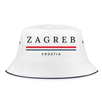 Ville de Zagreb, Croatie - Bob - blanc/marine - Devant