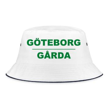 Göteborg Gårda – Green-black design - Bucket Hat - white/navy - Front