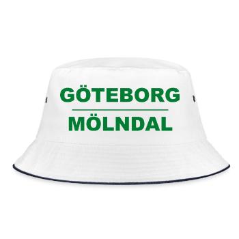Göteborg Mölndal – Green-black design - Bucket Hat - white/navy - Front