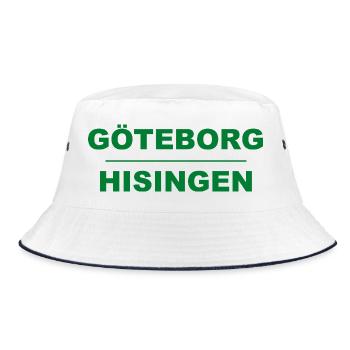 Göteborg Hisingen – Green-black design - Bucket Hat - white/navy - Front