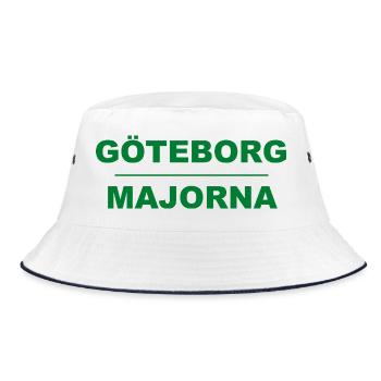 Göteborg Majorna – Green-black design - Bucket Hat - white/navy - Front