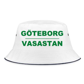 Göteborg Vasastan – Green-black design - Bucket Hat - white/navy - Front