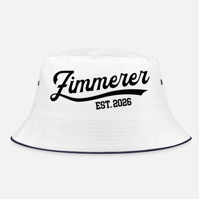Carpenter 2026 Occupation Carpentry Apprentice Apprentice - Bucket Hat - white/navy