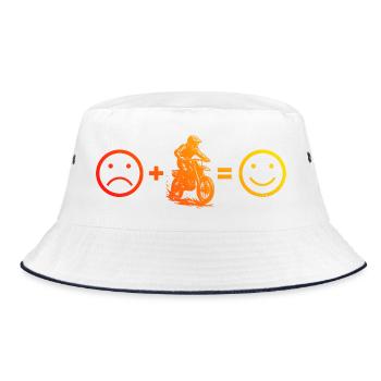 Purist motocross theme - Bucket Hat - white/navy - Front