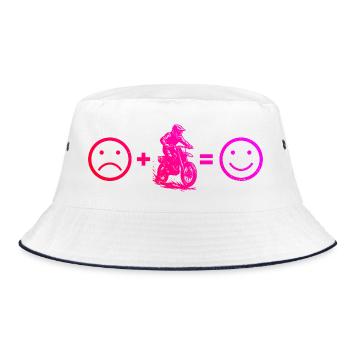 Great Motocross Gift for Motocross - Bucket Hat - white/navy - Front