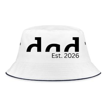 Dad Fondé en 2026 - Cadeau pour les futurs pères - Bob - blanc/marine - Devant
