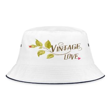 Vintage Roses - Bucket Hat - white/navy - Front