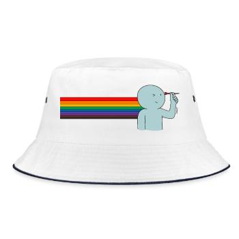Fléchettes et Vibrations arc-en-ciel - Bob - blanc/marine - Devant