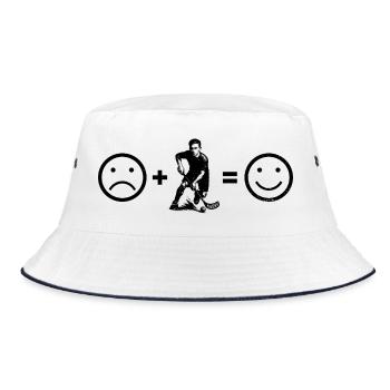 Short and clear floorball - Bucket Hat - white/navy - Front
