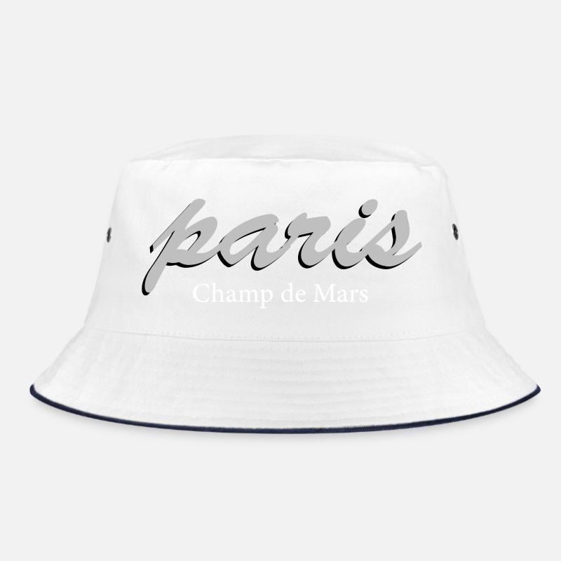 Paris Champ de Mars Vintage Script Bucket Hat