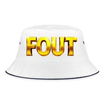 Golden Error Typography - Bucket Hat - white/navy - Front