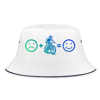 Conception simple et intemporelle du VTT - Bob - blanc/marine - Devant