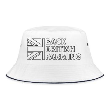 Back British Farming Logo - Bob - blanc/marine - Devant
