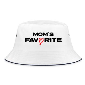 Moms Favorite - Bucket Hat - white/navy - Front