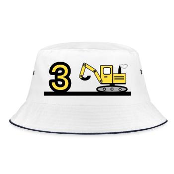 Excavator - Bucket Hat - white/navy - Front