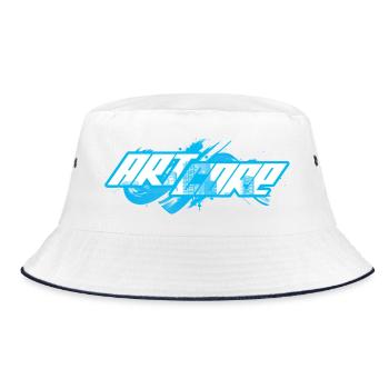 ArtCore graffiti Blue Splash pun Hardcore - Bucket Hat - white/navy - Front