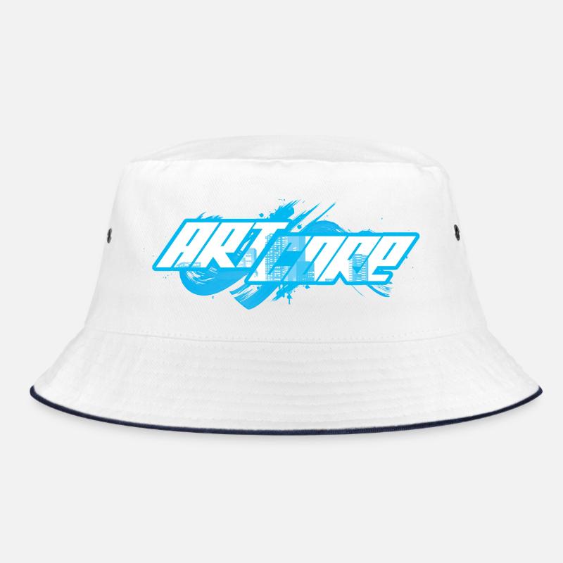 ArtCore graffiti Blue Splash pun Hardcore Bucket Hat