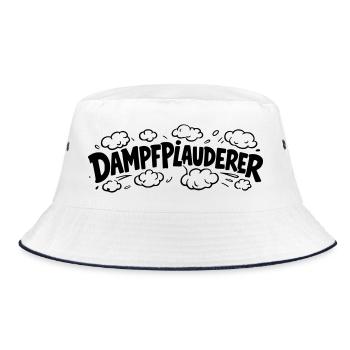 Steam chatter - Bucket Hat - white/navy - Front