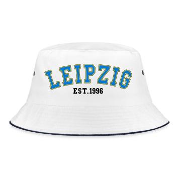 Leipzig gegründet 1996 - Bucket Hat - Weiß/Navy - Vorne