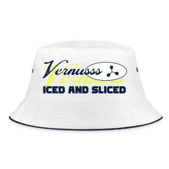 Vernus – gekühlt und in Scheiben geschnitten - Bucket Hat - Weiß/Navy - Vorne