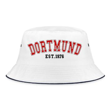 Dortmund gegründet 1976 - Bucket Hat - Weiß/Navy - Vorne