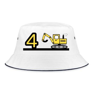 Excavator - Bucket Hat - white/navy - Front