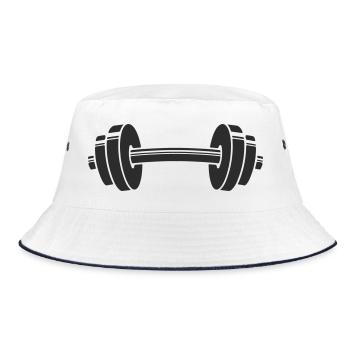 Dumbbell - Bucket Hat - white/navy - Front