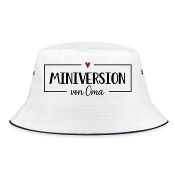 Miniversion von Oma | Minime Oma 2026 Baby - Bucket Hat - white/navy - Front