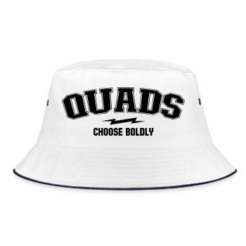 Varsity Arch - Quads Dept - Bucket Hat - white/navy - Front