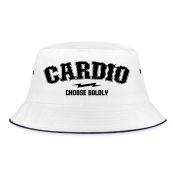 Varsity Arch - Cardio Dept - Bucket Hat - white/navy - Front