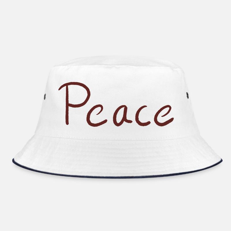 Peace in handletter style Bucket Hat