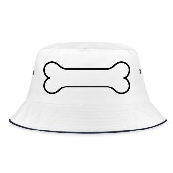 Os de chien - Bob - blanc/marine - Devant