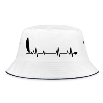Sailboat - Bucket Hat - white/navy - Front