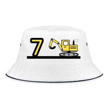 Excavator - Bucket Hat - white/navy - Front