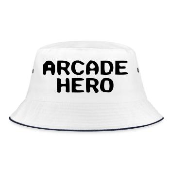 Lettrage rétro Arcade Hero - Bob - blanc/marine - Devant