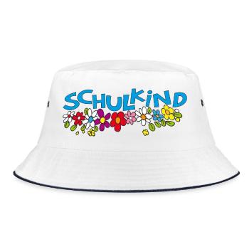 Schulkind  - Bucket Hat - Weiß/Navy - Vorne