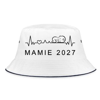 Future Mamie 2027 Battement de Cœur Grossesse - Bob - blanc/marine - Devant
