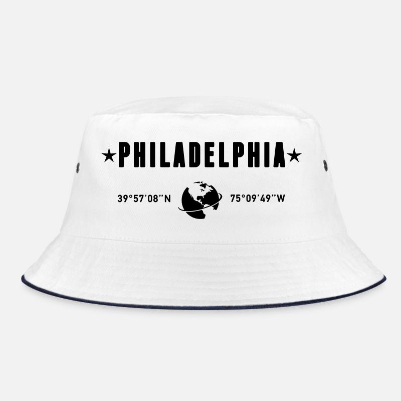 Philadelphia Koordinaten Planet Erde Bucket Hat