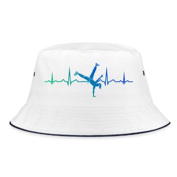 Gift idea for a dance fan with hip-hop dance - Bucket Hat - white/navy - Front