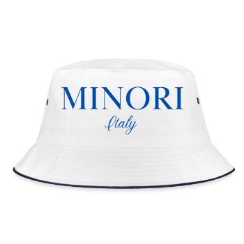 Minori Italy - Bucket Hat - white/navy - Front