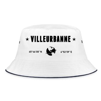 Villeurbanne France Coordonnées Gps Globe - Bob - blanc/marine - Devant