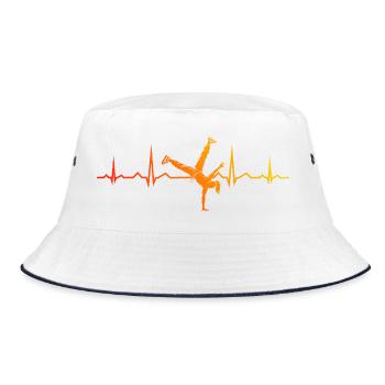 Hip-Hop Dance Gift Idea for the Hip-Hop Dancer - Bucket Hat - white/navy - Front