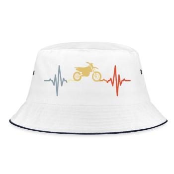 Fréquence cardiaque en motocross - Bob - blanc/marine - Devant