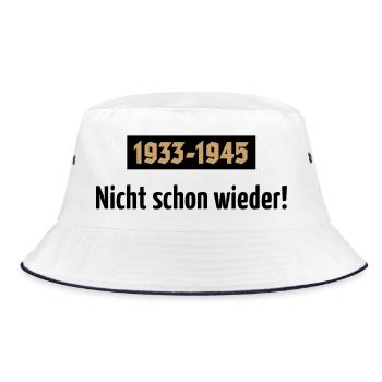 1933-1945 – Nicht Schon Wieder! (POS 2C) - Bucket Hat - Weiß/Navy - Vorne
