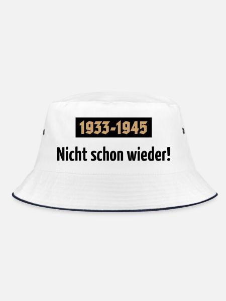1933-1945 – Nicht Schon Wieder! (POS 2C) - Bucket Hat - Weiß/Navy - Vorne