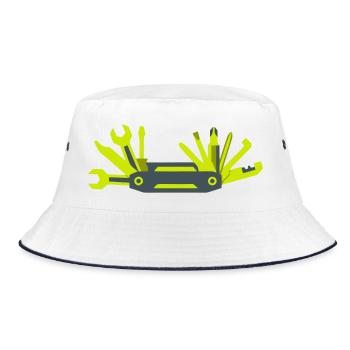 Logo multitool de vélo - Bob - blanc/marine - Devant