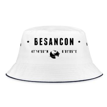 Besancon France Coordonnées Gps Globe - Bob - blanc/marine - Devant