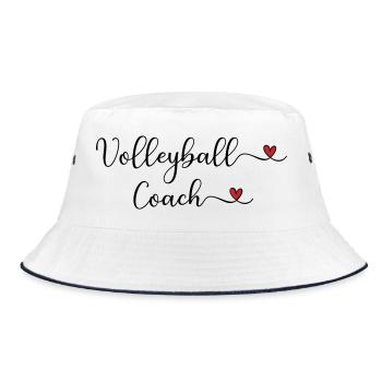 Volleyball Coach - Bucket Hat - white/navy - Front