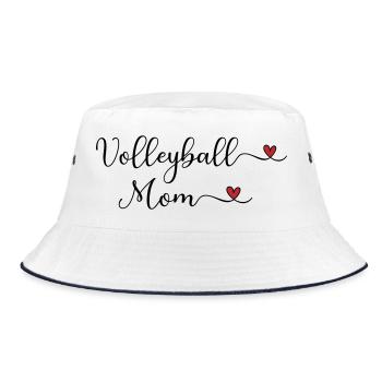 Typographie de maman de volleyball mignonne avec un cœur - Bob - blanc/marine - Devant